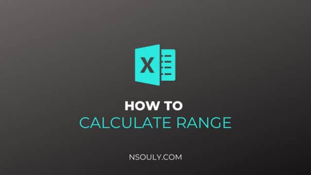 How to Calculate Range in Excel?