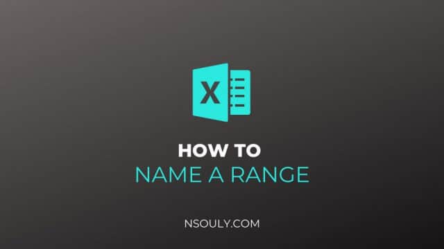 How to Name a Range in Excel