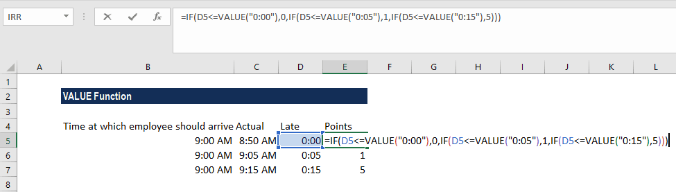 VALUE Function - Example 2a