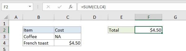 #VALUE! error example - unexpected text value FIX 2