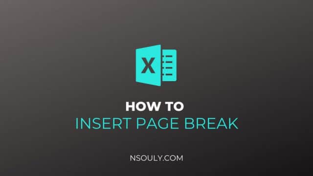 How to Insert a Page Break in Excel