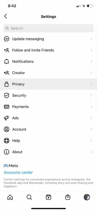 instagram-privacy-option